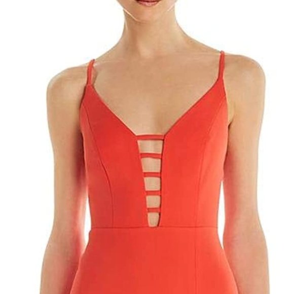 BCBGMAXAZRIA Women's Strappy Caged Gown Size-10 NWT - Picture 3 of 9